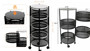 Imagen de MUEBLE NEGRO EN HIERRO C/4 ESTANTES VARIOS USOS                                                                         